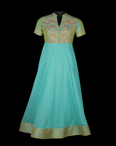 Anarkali Blue/Golden 