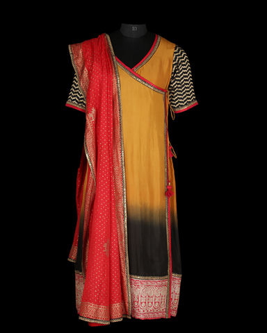 Sharara Mustard Red and Black 